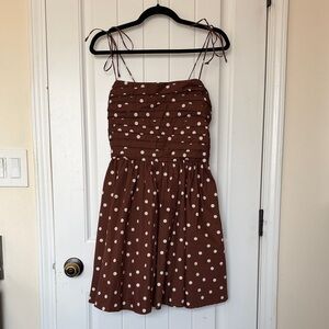 Abercrombie & Fitch Brown Polka Dot Mini Dress